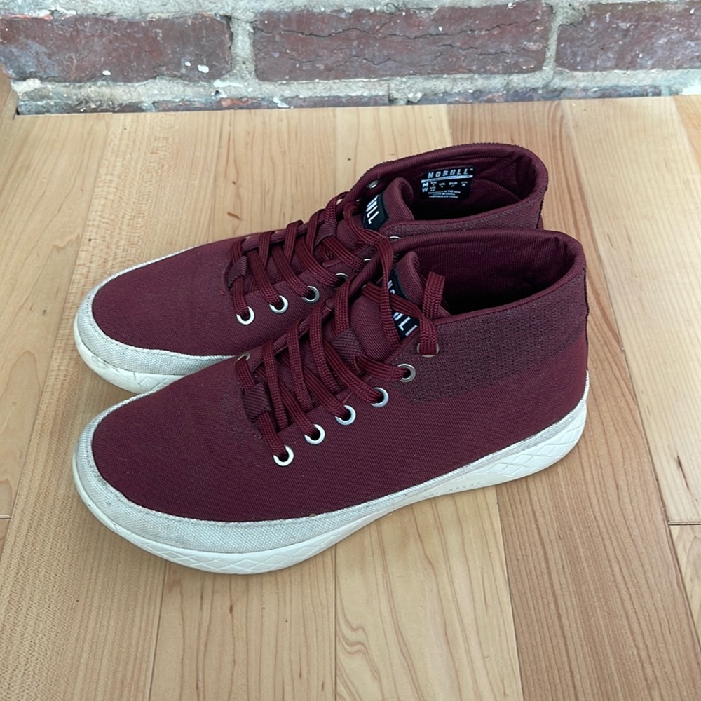 No Bull Project Maroon Burgundy Canvas Trainers Sneakers Size 8.5